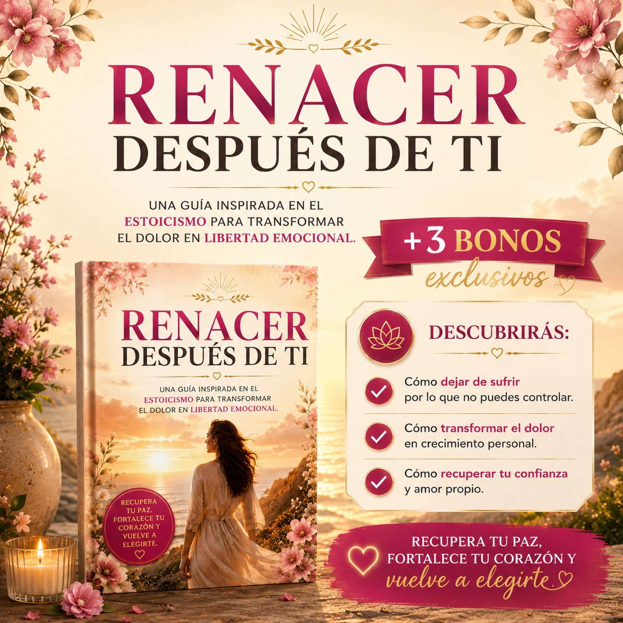 Renacer Después de Ti + 3 Bonos (Mujer estoica)